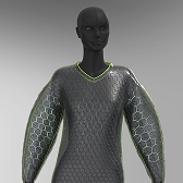 Hoodie with a honeycomb pattern, gray color