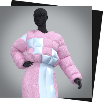 Pink and white clothing